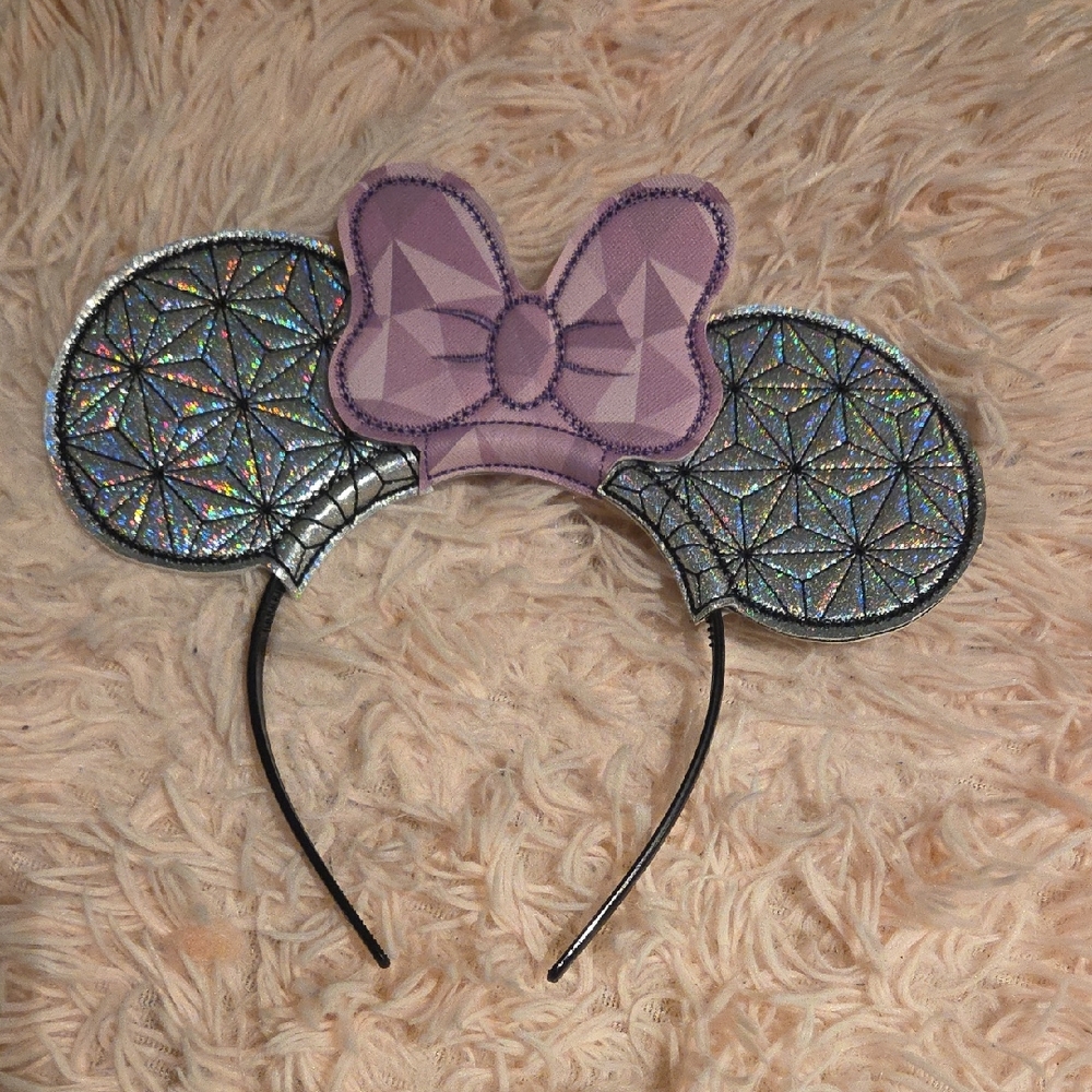 Disney Purple and Silver Minnie Mouse Ears Headband